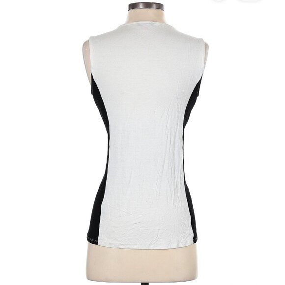 Vince Camuto White Sleeveless Tie Front Blouse - Picture 3 of 9